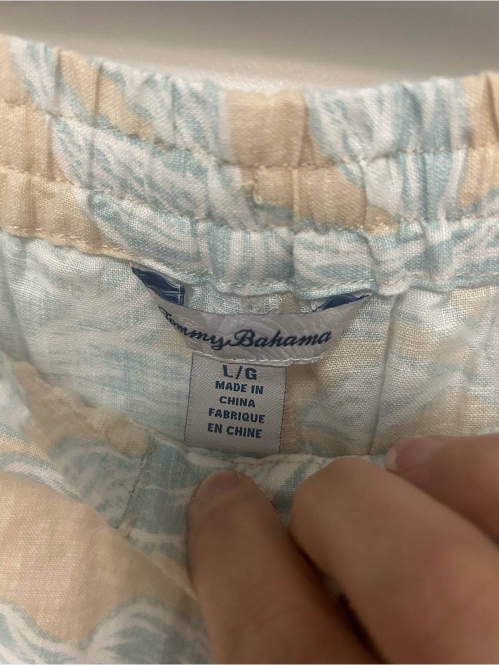 Tommy Bahama Beige Pants with Light Blue Floral Print - Picture 5 of 7